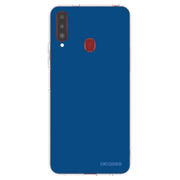 Picasee silikonový průhledný obal pro Samsung Galaxy A20s - Navy Blue