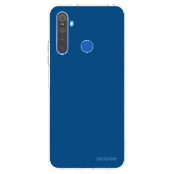Picasee silikonový průhledný obal pro Realme 5 - Navy Blue