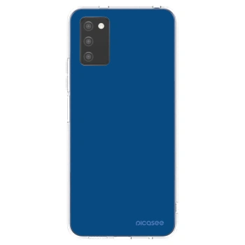 Picasee silikonový průhledný obal pro Samsung Galaxy A02s A025G - Navy Blue