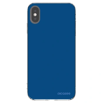 Picasee silikonový průhledný obal pro Apple iPhone XS Max - Navy Blue