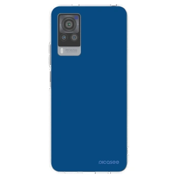 Picasee silikonový průhledný obal pro Vivo X60 Pro 5G - Navy Blue