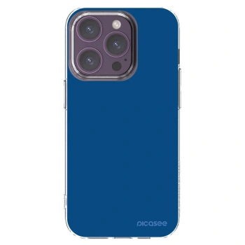 Picasee silikonový průhledný obal pro Apple iPhone 14 Pro - Navy Blue