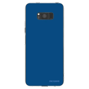 Picasee silikonový průhledný obal pro Samsung Galaxy S8 G950F - Navy Blue