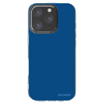 Picasee silikonový průhledný obal pro Apple iPhone 16 Pro - Navy Blue