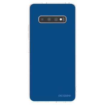 Picasee silikonový průhledný obal pro Samsung Galaxy S10 Plus G975 - Navy Blue