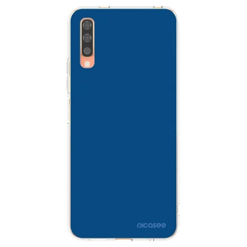 Picasee silikonový průhledný obal pro Samsung Galaxy A70 A705F - Navy Blue