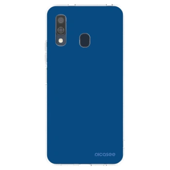 Picasee silikonový průhledný obal pro Samsung Galaxy A40 A405F - Navy Blue
