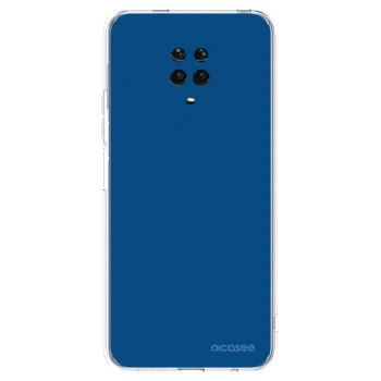 Picasee silikonový průhledný obal pro Xiaomi Redmi Note 9 Pro - Navy Blue