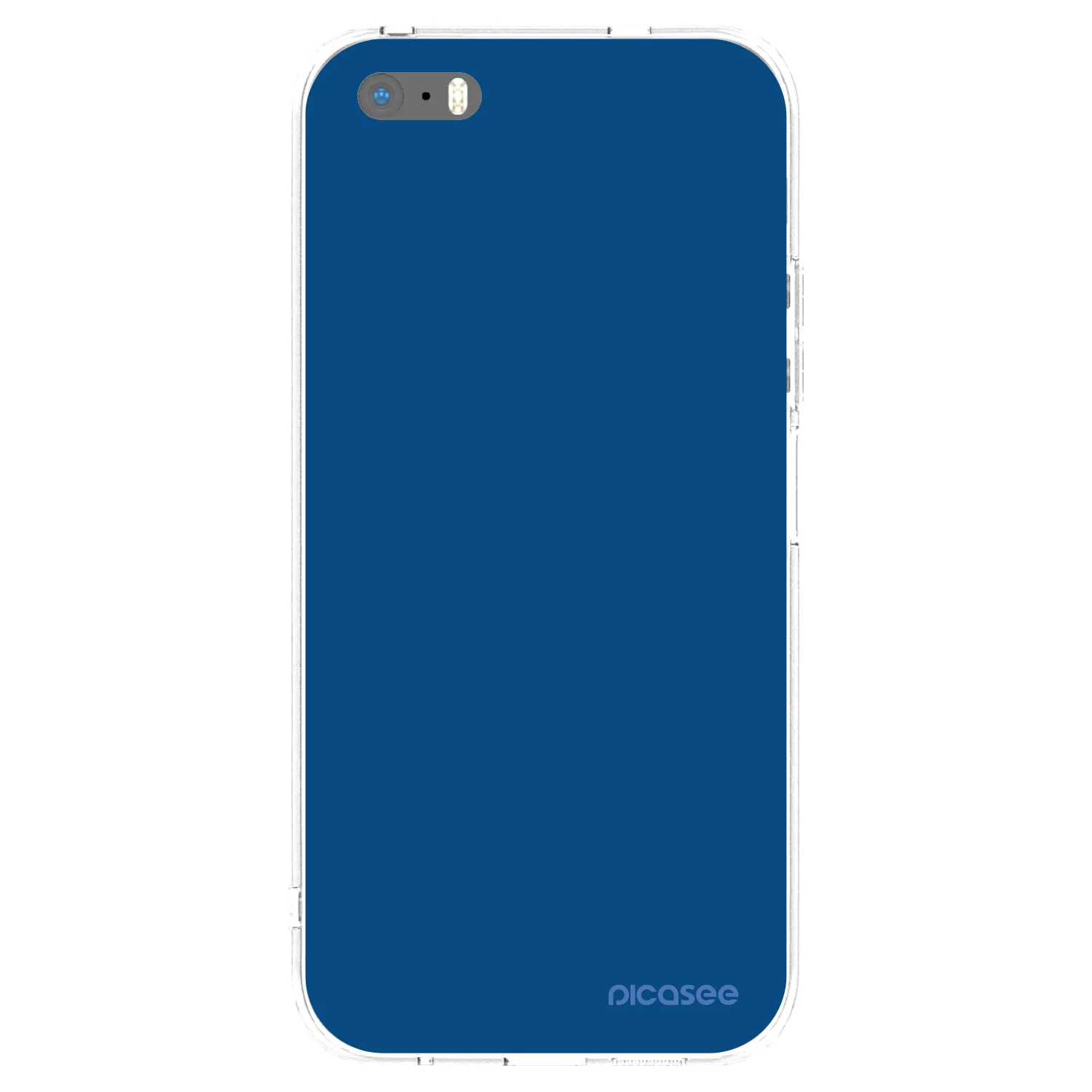 Picasee silikonový průhledný obal pro Apple iPhone 5/5S/SE - Navy Blue