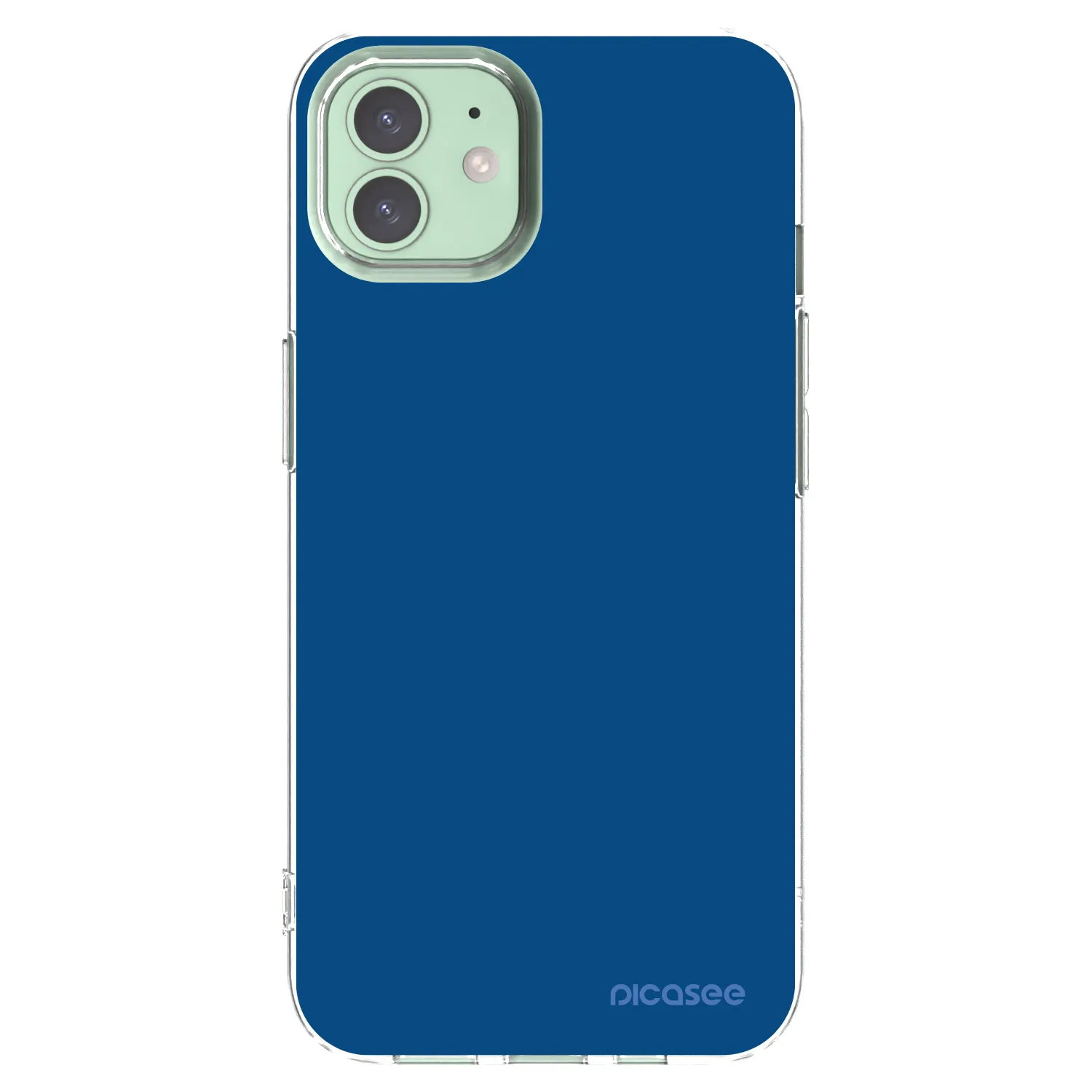 Picasee silikonový průhledný obal pro Apple iPhone 12 - Navy Blue