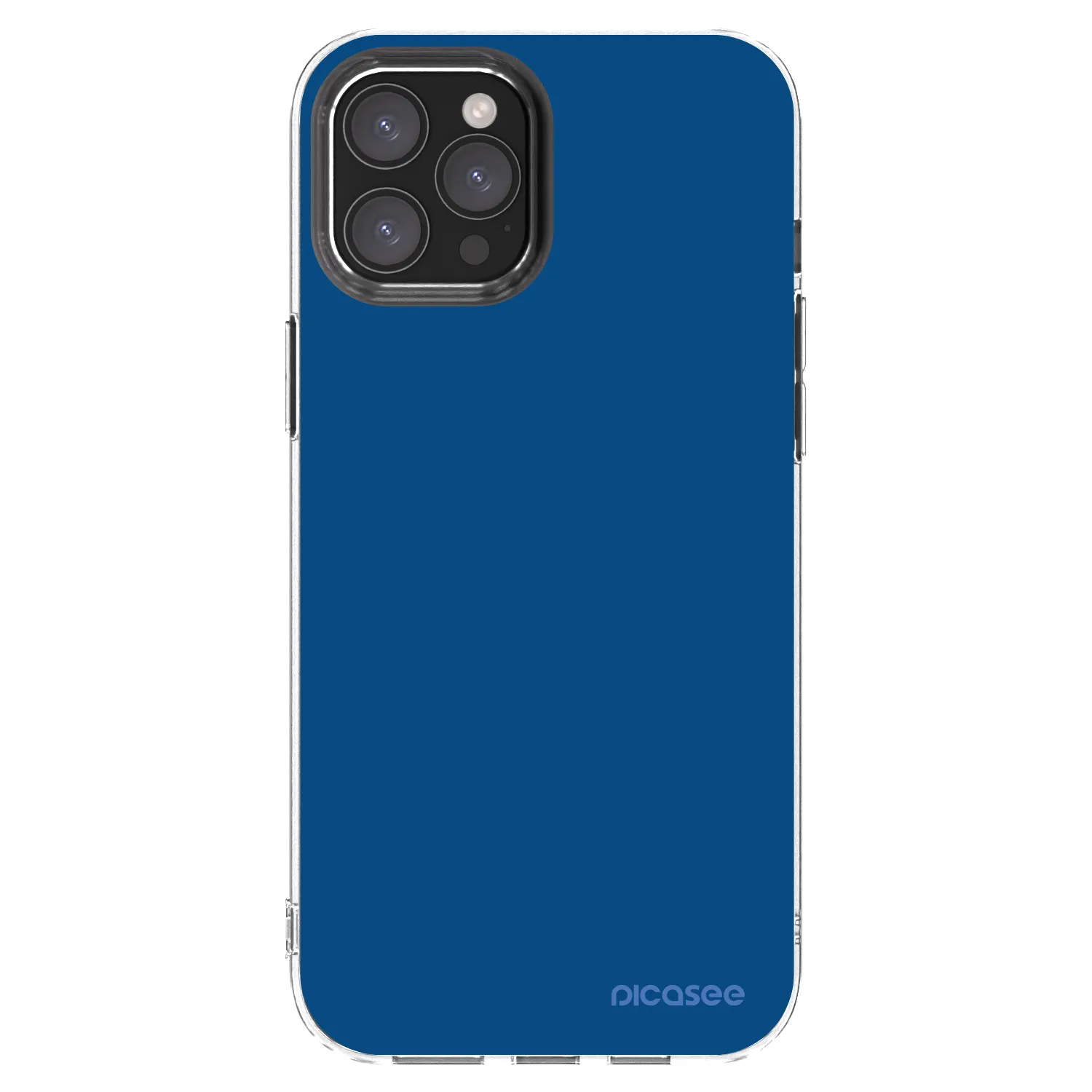 Picasee silikonový průhledný obal pro Apple iPhone 12 Pro Max - Navy Blue