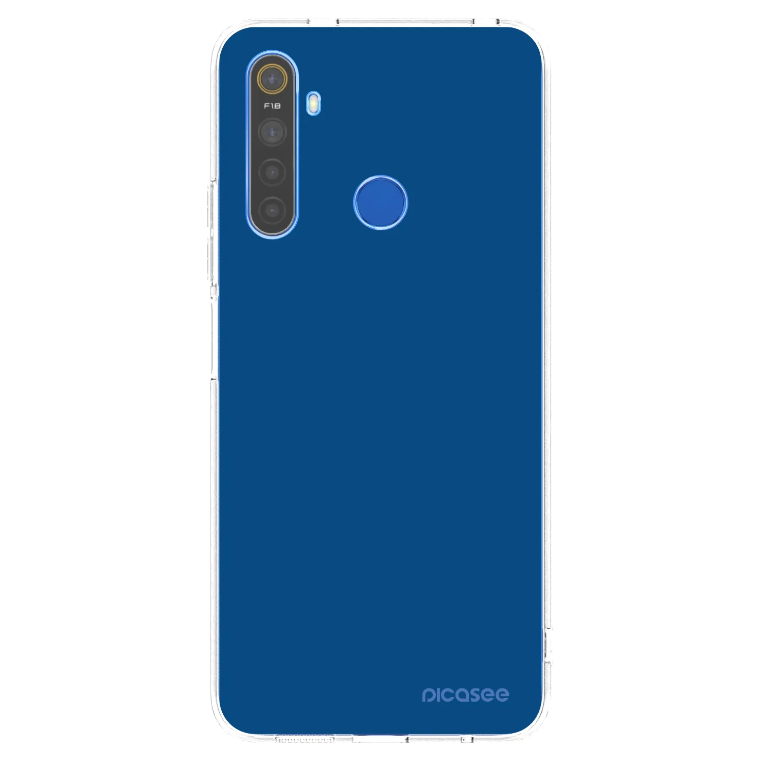 Picasee silikonový průhledný obal pro Realme 5 - Navy Blue