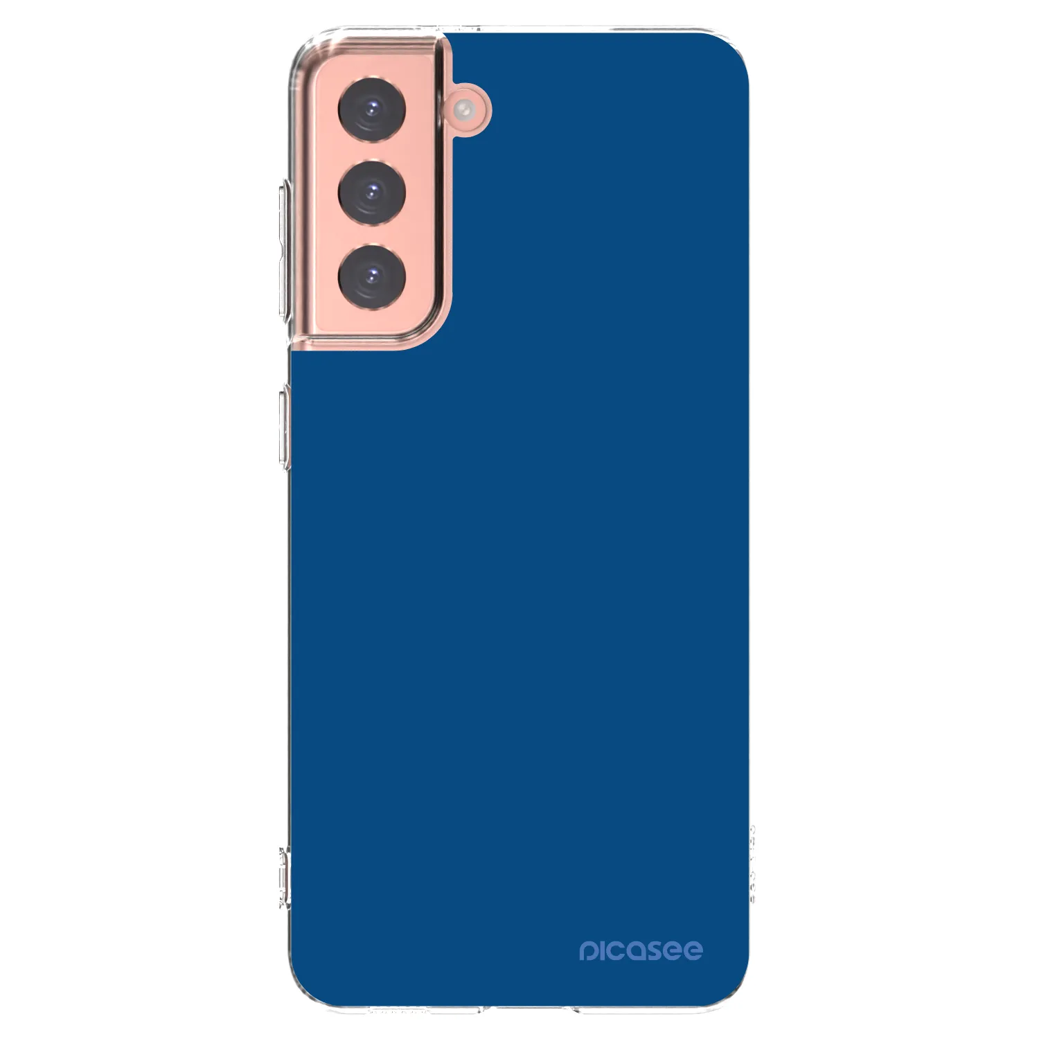 Picasee silikonový průhledný obal pro Samsung Galaxy S21 5G G991B - Navy Blue