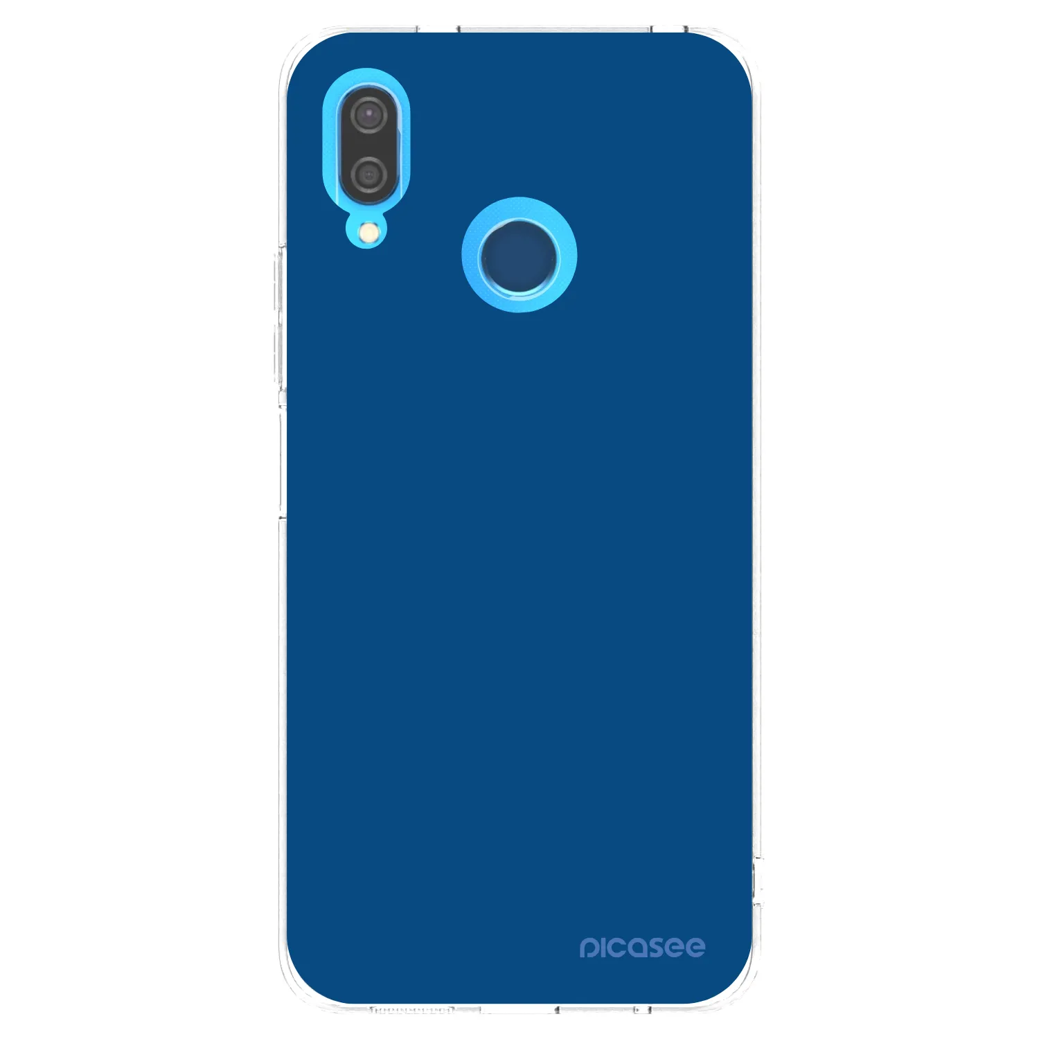 Picasee silikonový průhledný obal pro Huawei P20 Lite - Navy Blue