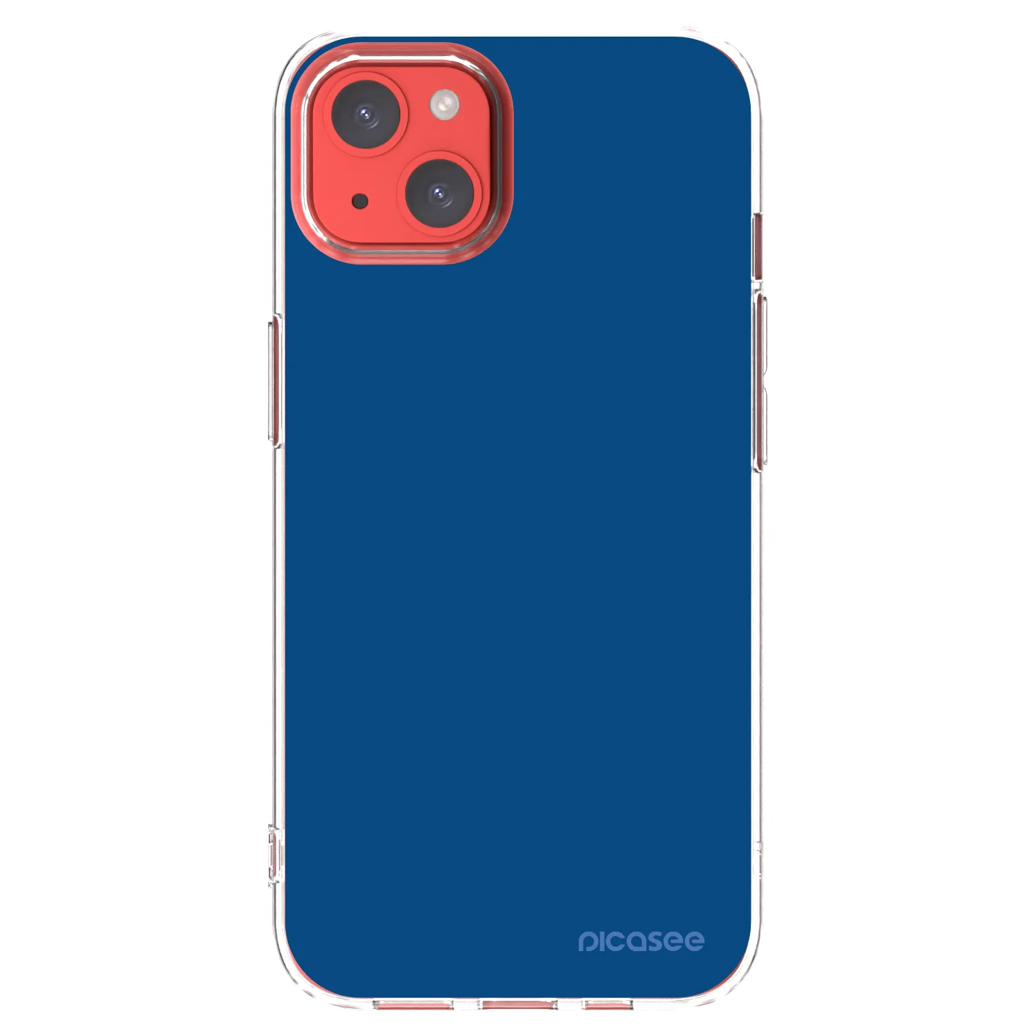 Picasee silikonový průhledný obal pro Apple iPhone 13 - Navy Blue