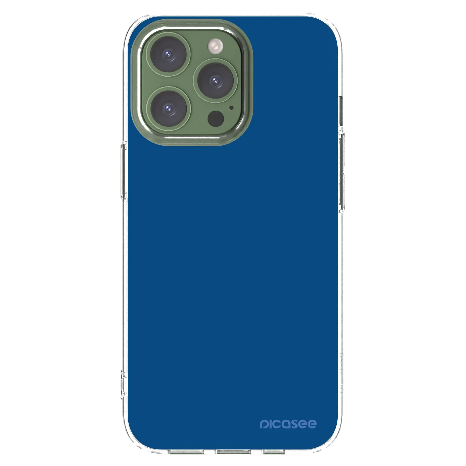 Picasee silikonový průhledný obal pro Apple iPhone 13 Pro - Navy Blue