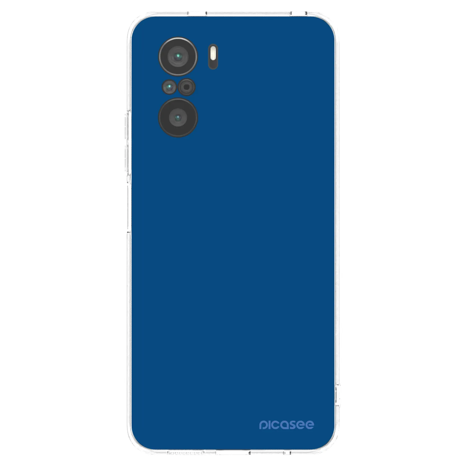 Picasee silikonový průhledný obal pro Xiaomi Poco F3 - Navy Blue