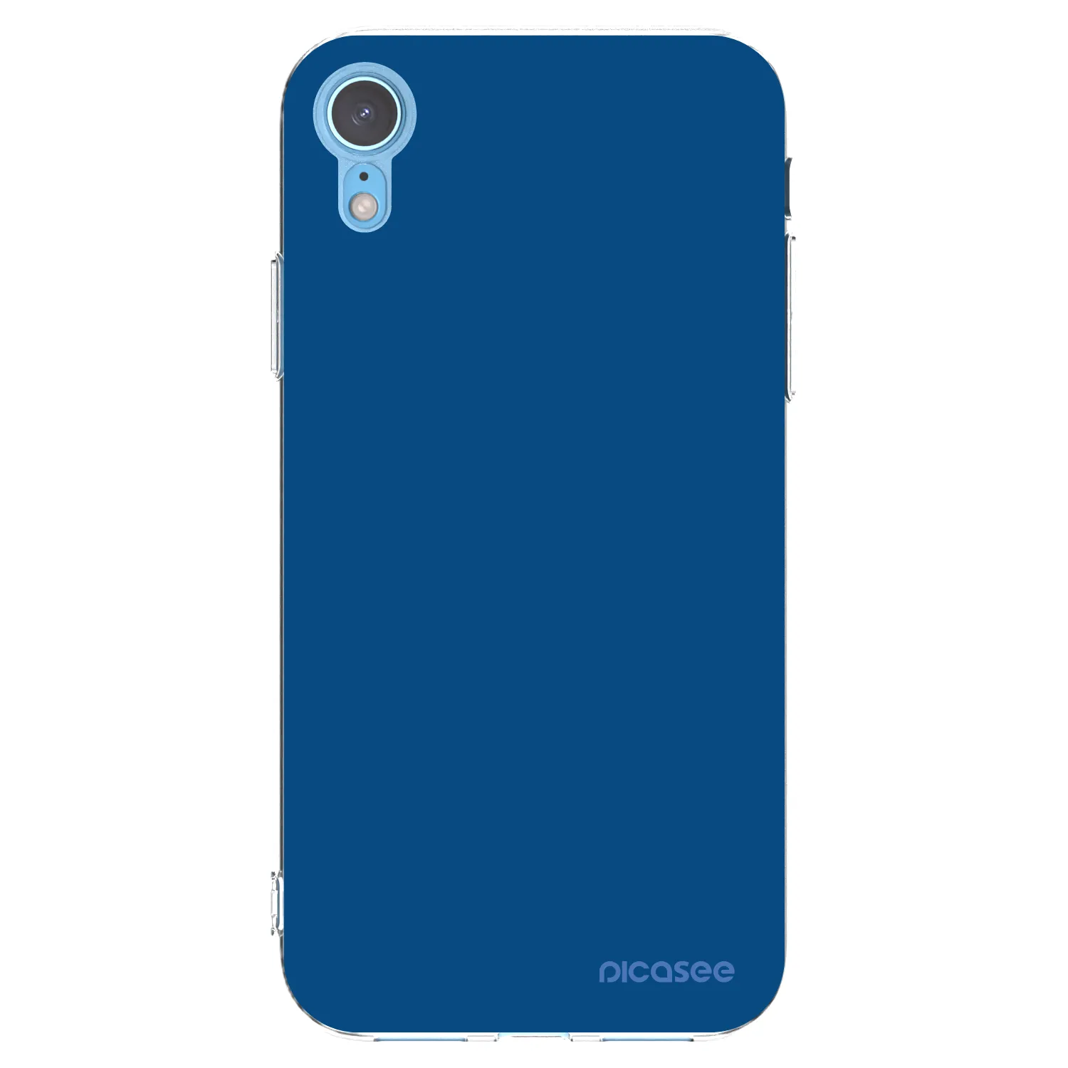 Picasee silikonový průhledný obal pro Apple iPhone XR - Navy Blue
