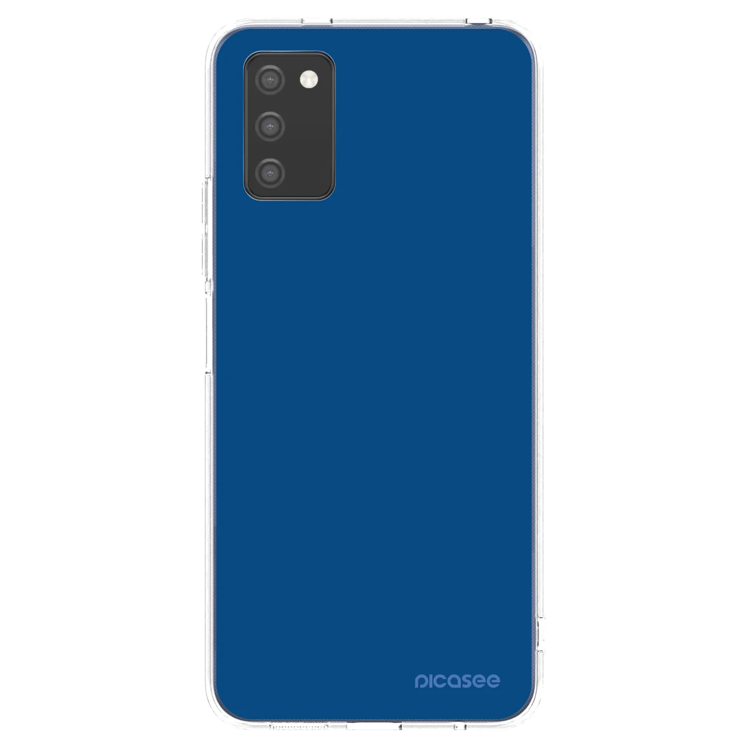 Picasee silikonový průhledný obal pro Samsung Galaxy A03s A037G - Navy Blue