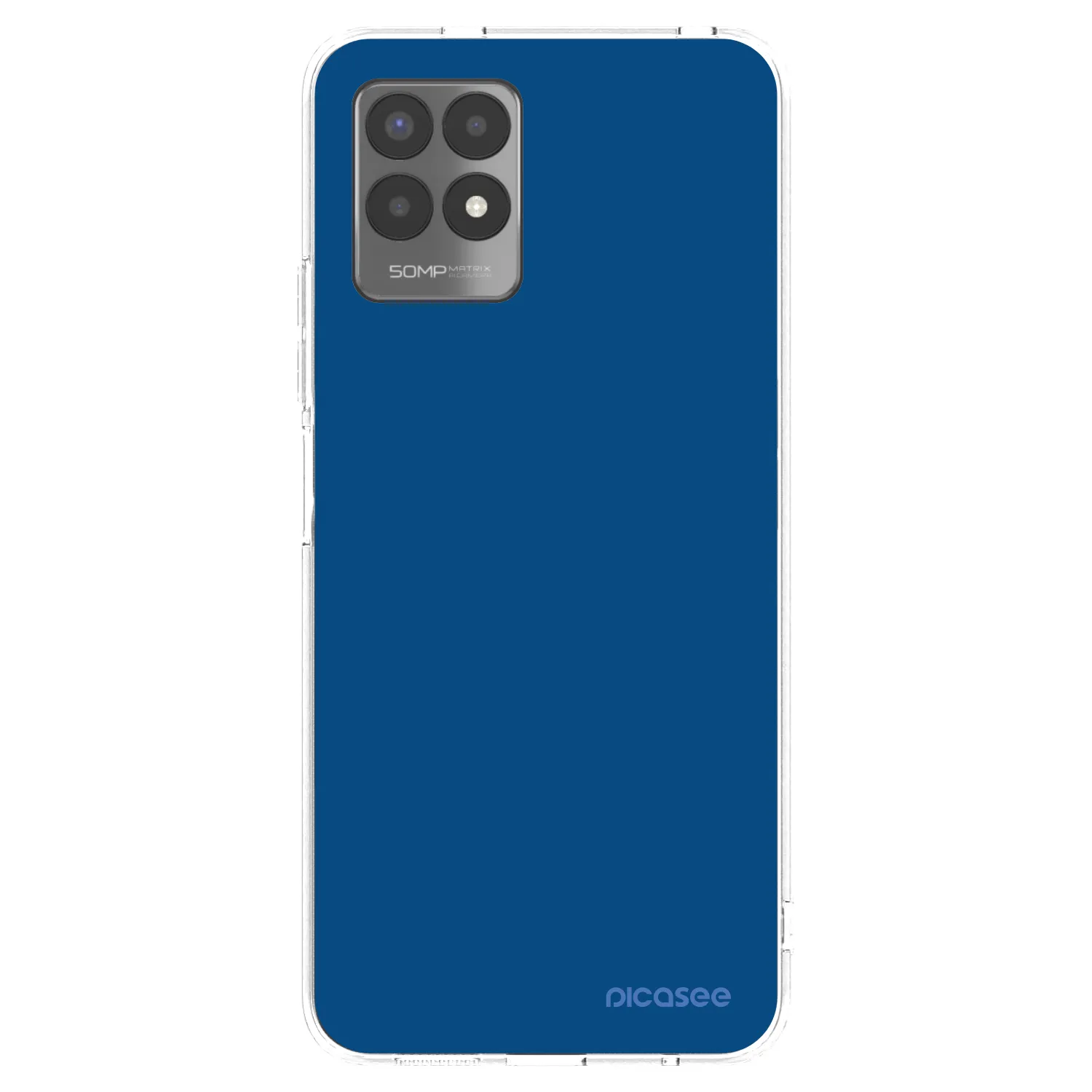 Picasee silikonový průhledný obal pro Realme 8i - Navy Blue