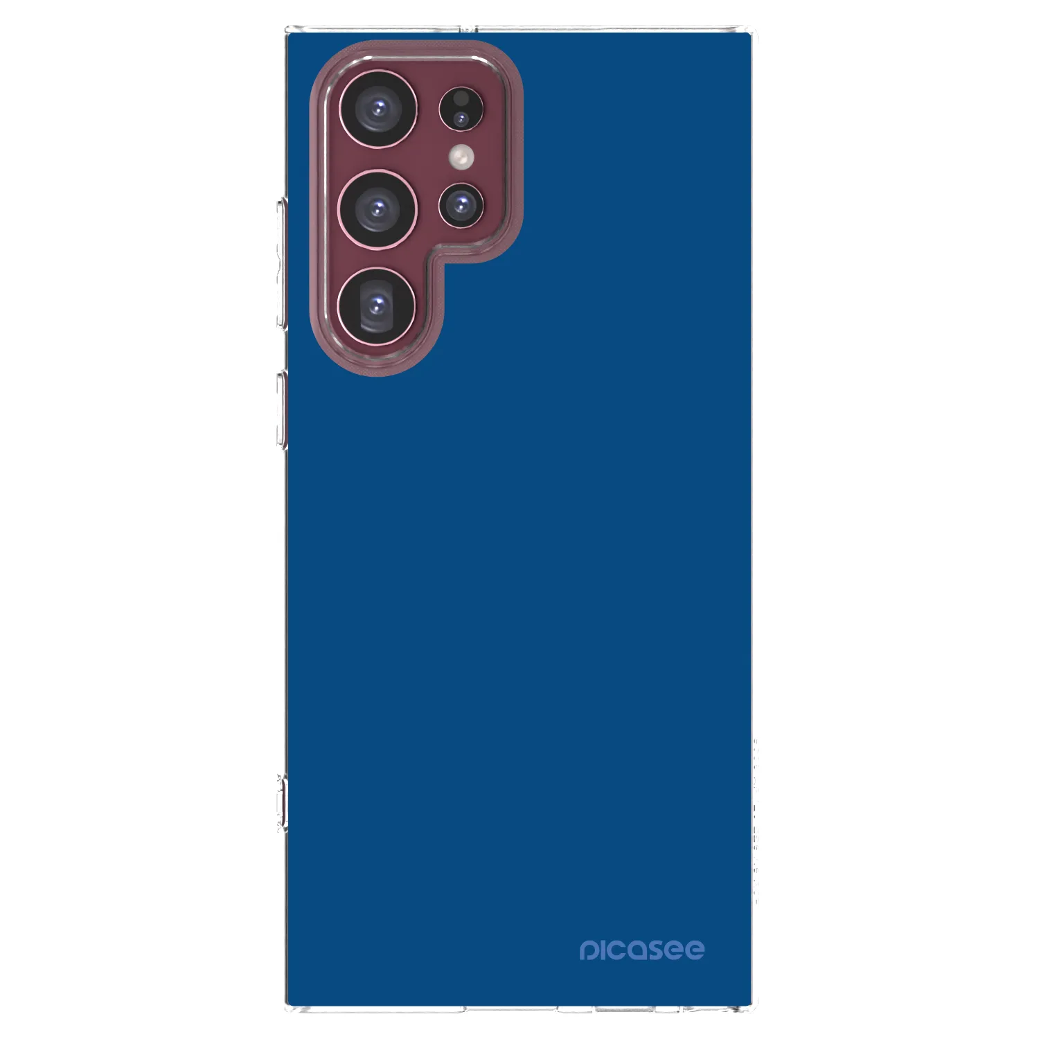 Picasee silikonový průhledný obal pro Samsung Galaxy S22 Ultra 5G - Navy Blue