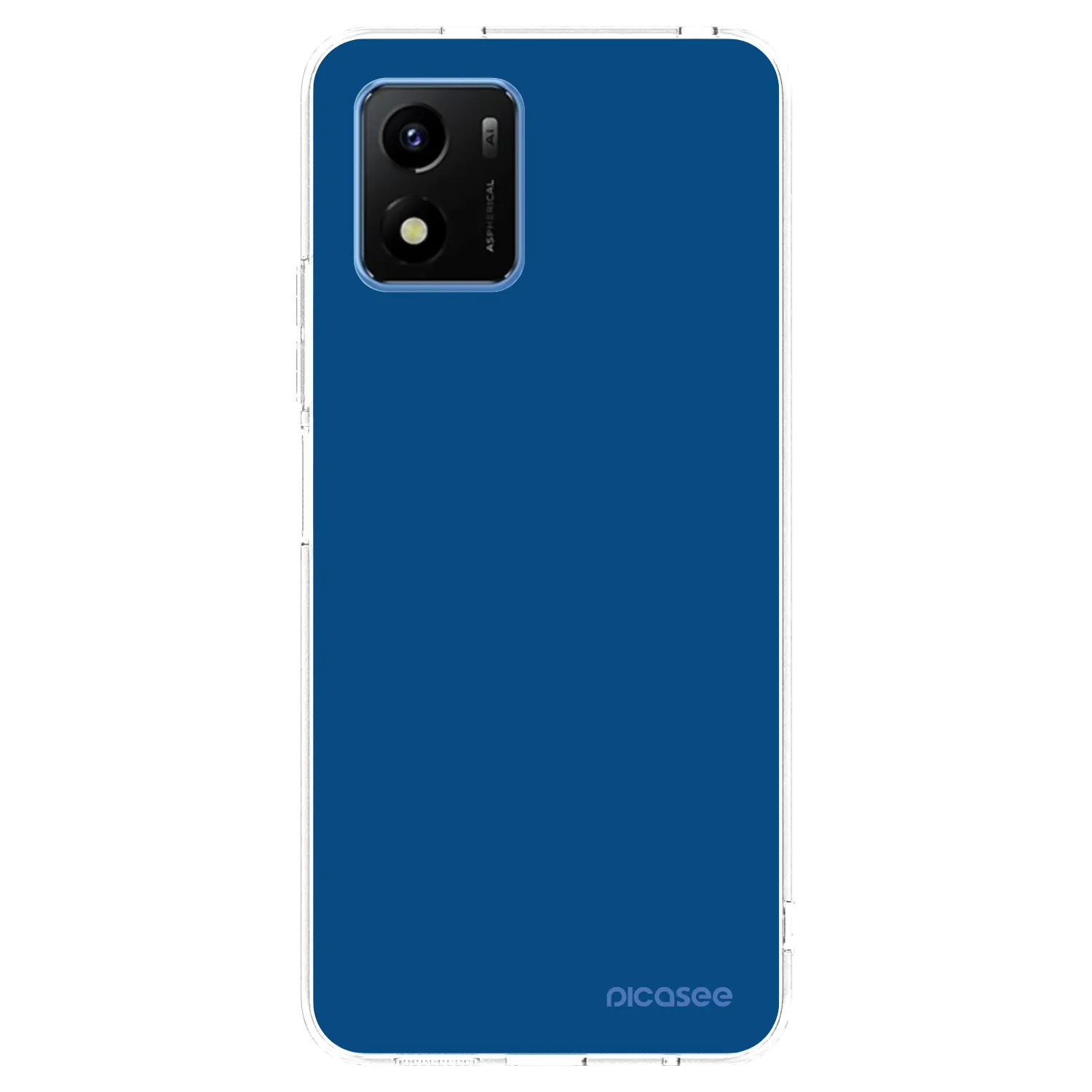 Picasee silikonový průhledný obal pro Vivo Y01 - Navy Blue