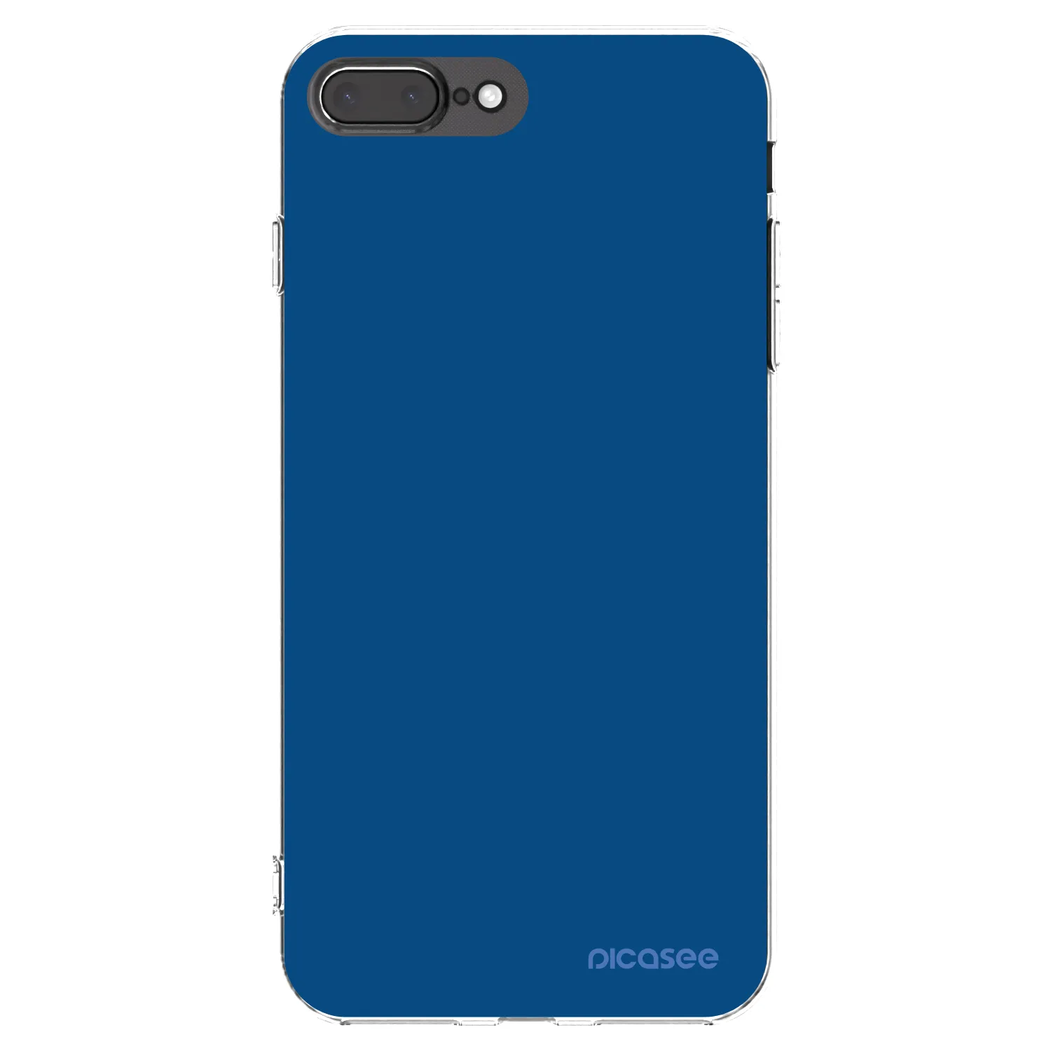 Picasee silikonový průhledný obal pro Apple iPhone 8 Plus - Navy Blue