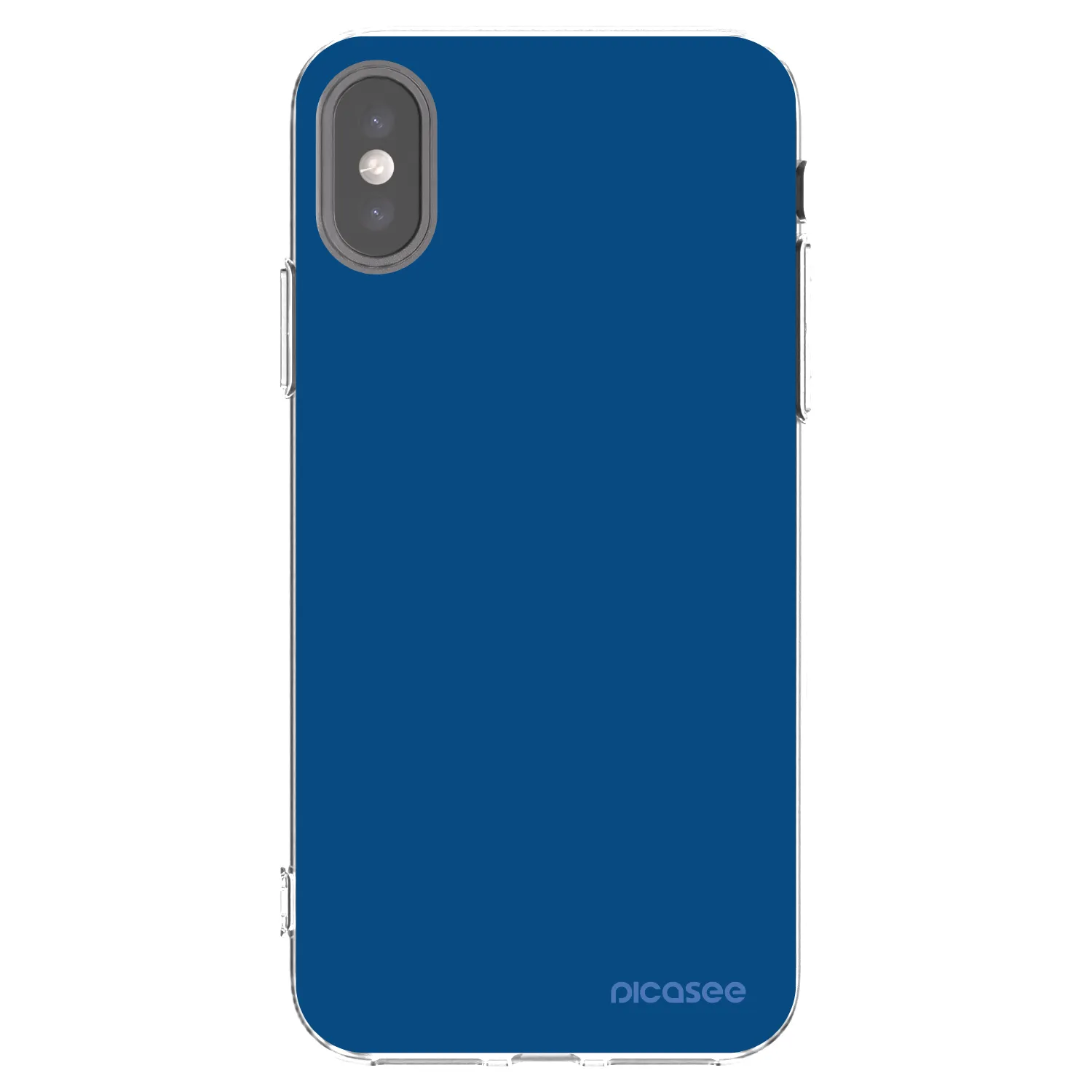 Picasee silikonový průhledný obal pro Apple iPhone X/XS - Navy Blue