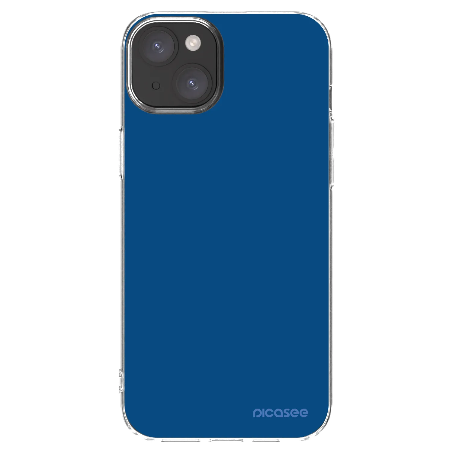 Picasee silikonový průhledný obal pro Apple iPhone 15 Plus - Navy Blue