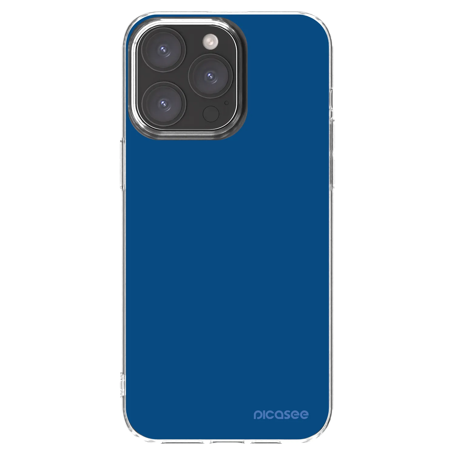 Picasee silikonový průhledný obal pro Apple iPhone 15 Pro Max - Navy Blue