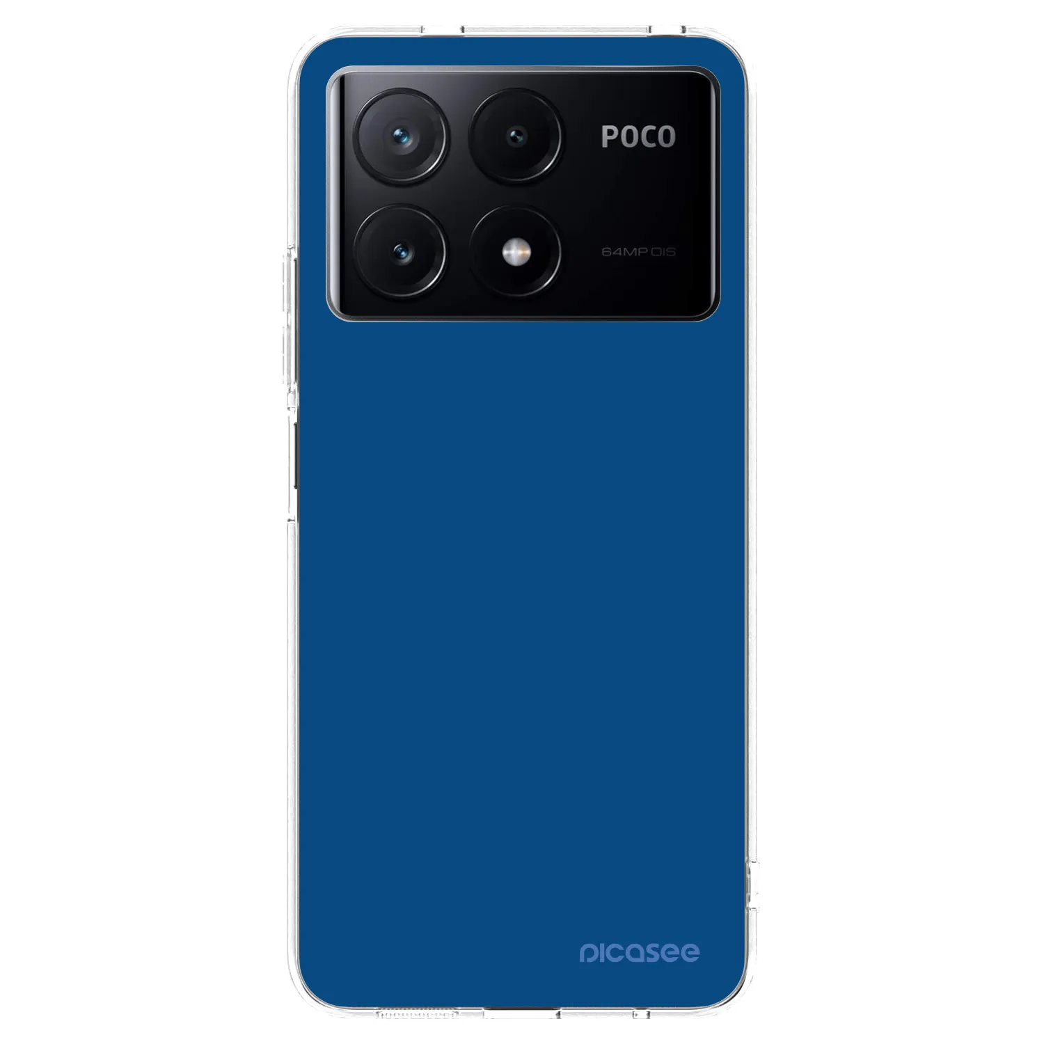 Picasee silikonový průhledný obal pro Xiaomi Poco X6 Pro - Navy Blue