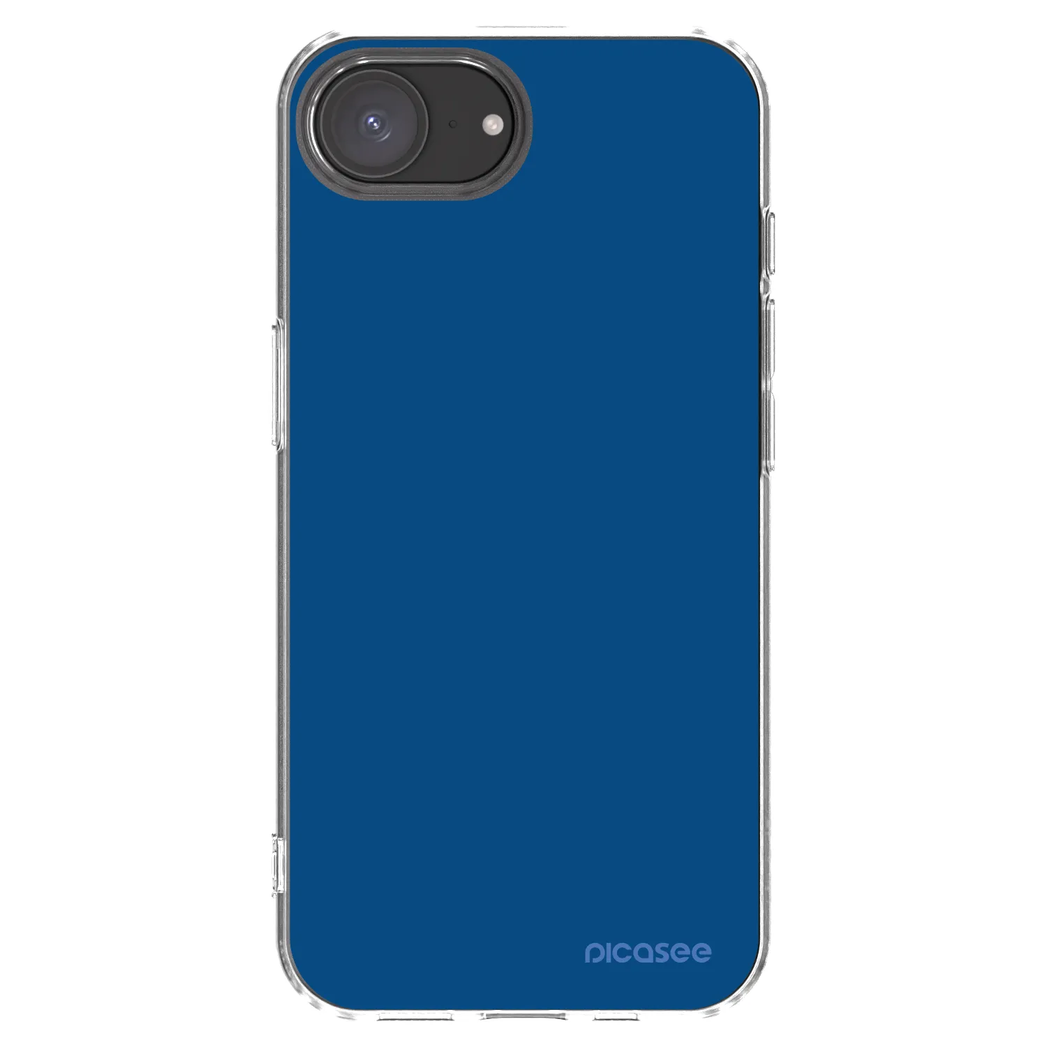 Picasee silikonový průhledný obal pro Apple iPhone 16e - Navy Blue