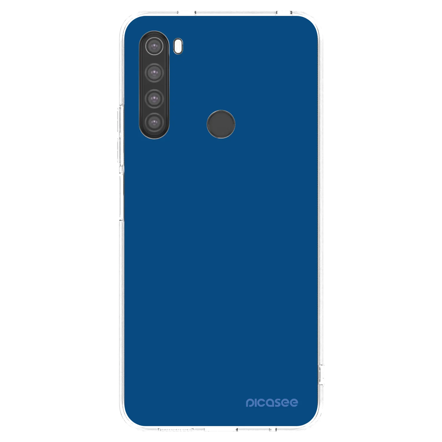 Picasee silikonový průhledný obal pro Xiaomi Redmi Note 8 - Navy Blue