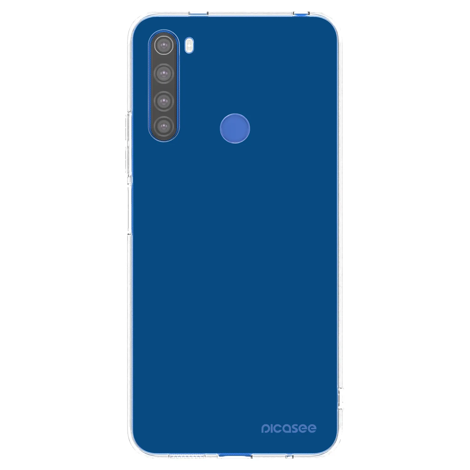 Picasee silikonový průhledný obal pro Xiaomi Redmi Note 8T - Navy Blue