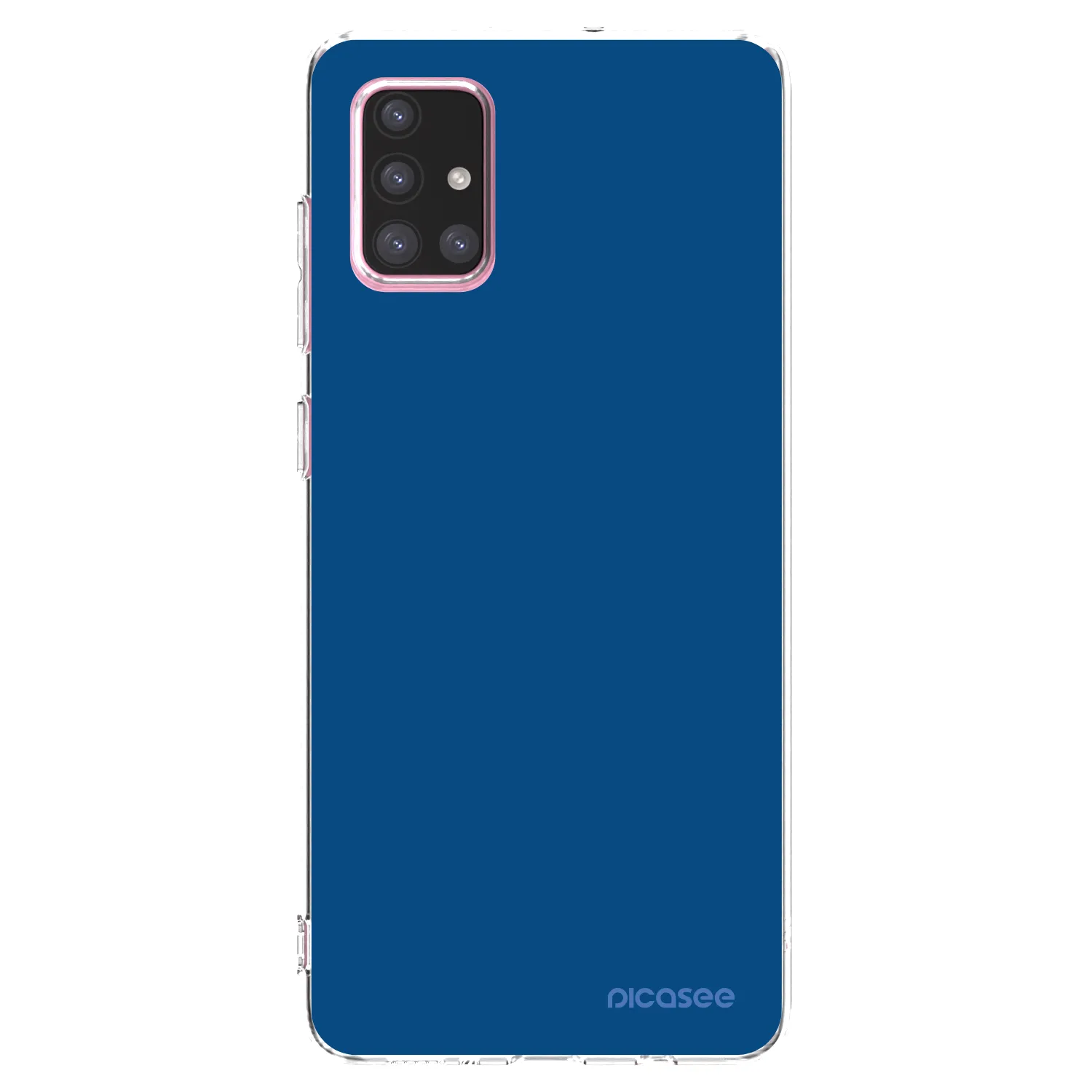 Picasee silikonový průhledný obal pro Samsung Galaxy A71 A715F - Navy Blue
