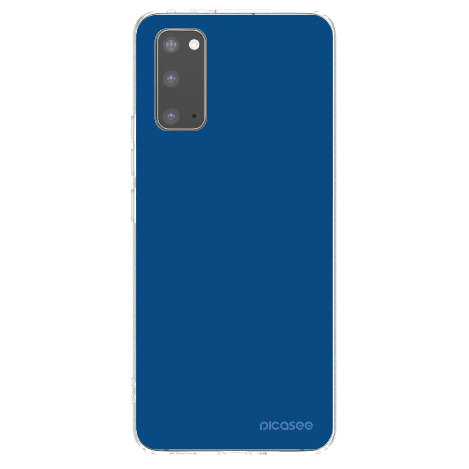 Picasee silikonový průhledný obal pro Samsung Galaxy S20 G980F - Navy Blue