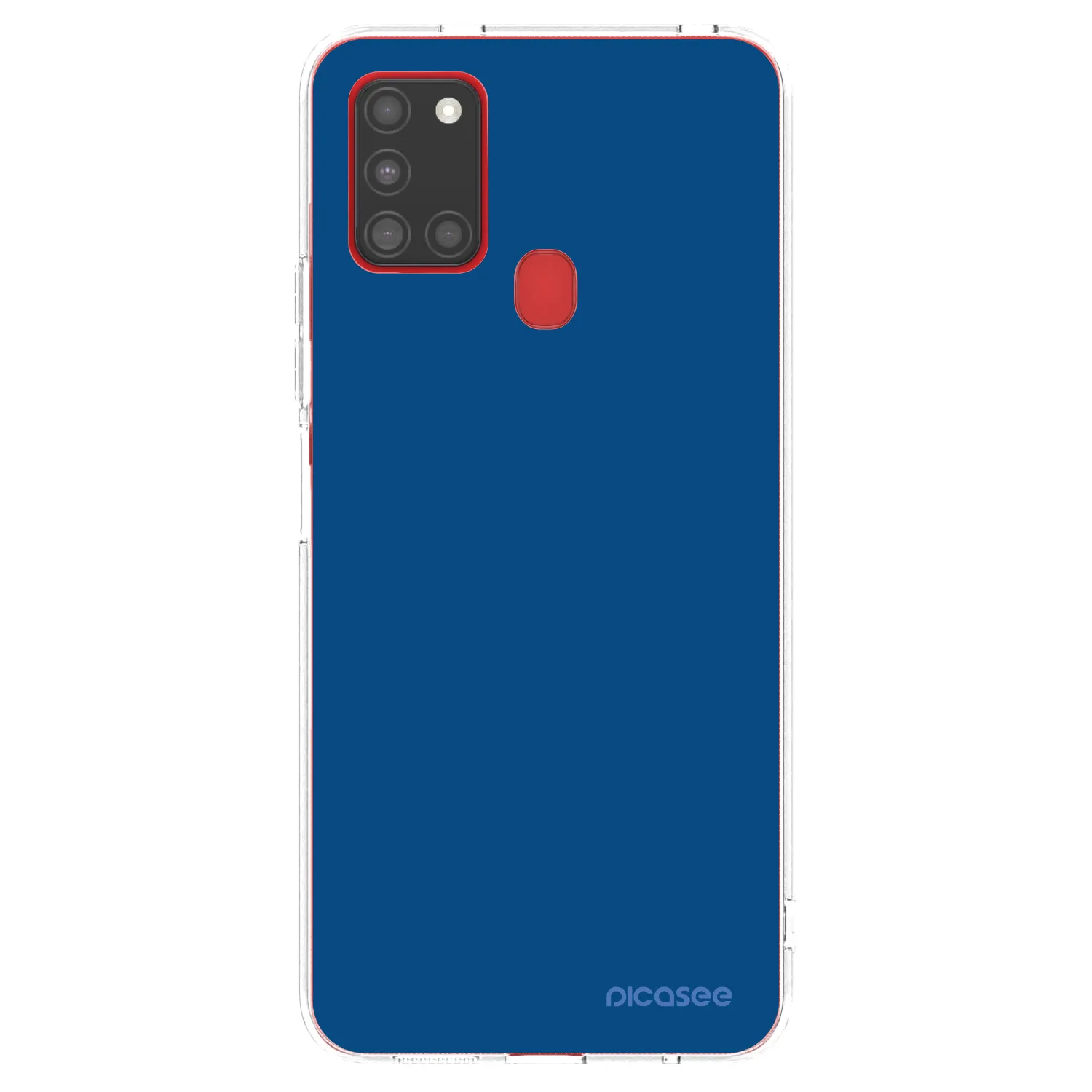 Picasee silikonový průhledný obal pro Samsung Galaxy A21s - Navy Blue
