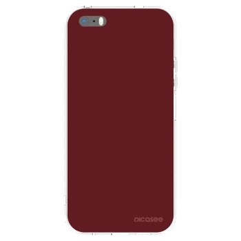 Picasee silikonový průhledný obal pro Apple iPhone 5/5S/SE - Red Bliss