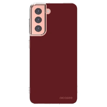 Picasee silikonový průhledný obal pro Samsung Galaxy S21 5G G991B - Red Bliss