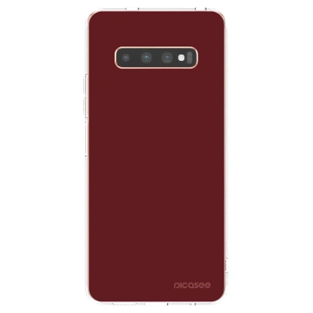 Picasee silikonový průhledný obal pro Samsung Galaxy S10 Plus G975 - Red Bliss