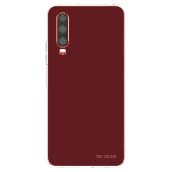 Picasee silikonový průhledný obal pro Huawei P30 - Red Bliss