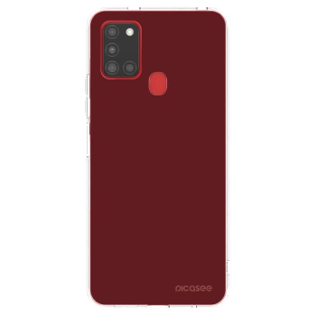 Picasee silikonový průhledný obal pro Samsung Galaxy A21s - Red Bliss
