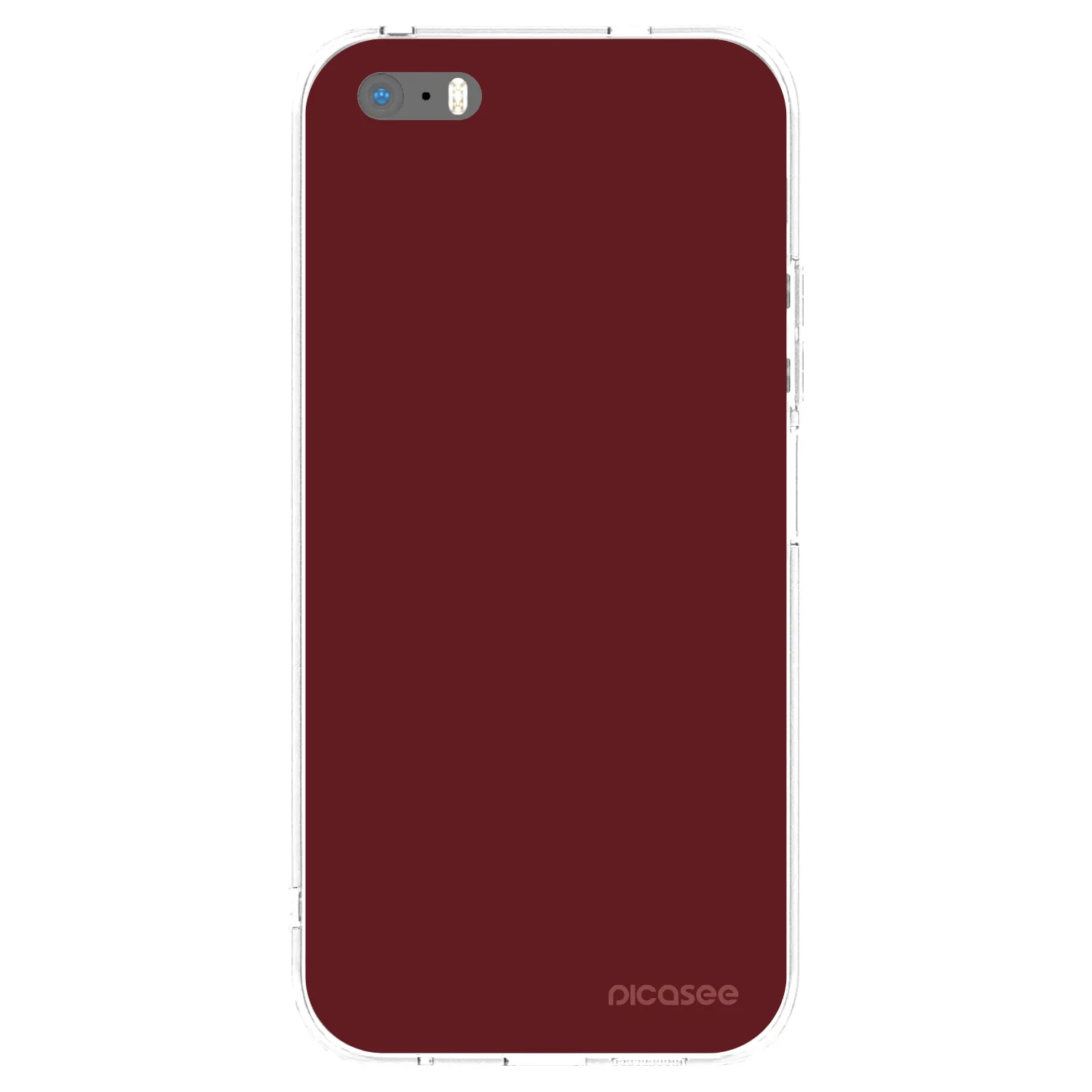 Picasee silikonový průhledný obal pro Apple iPhone 5/5S/SE - Red Bliss