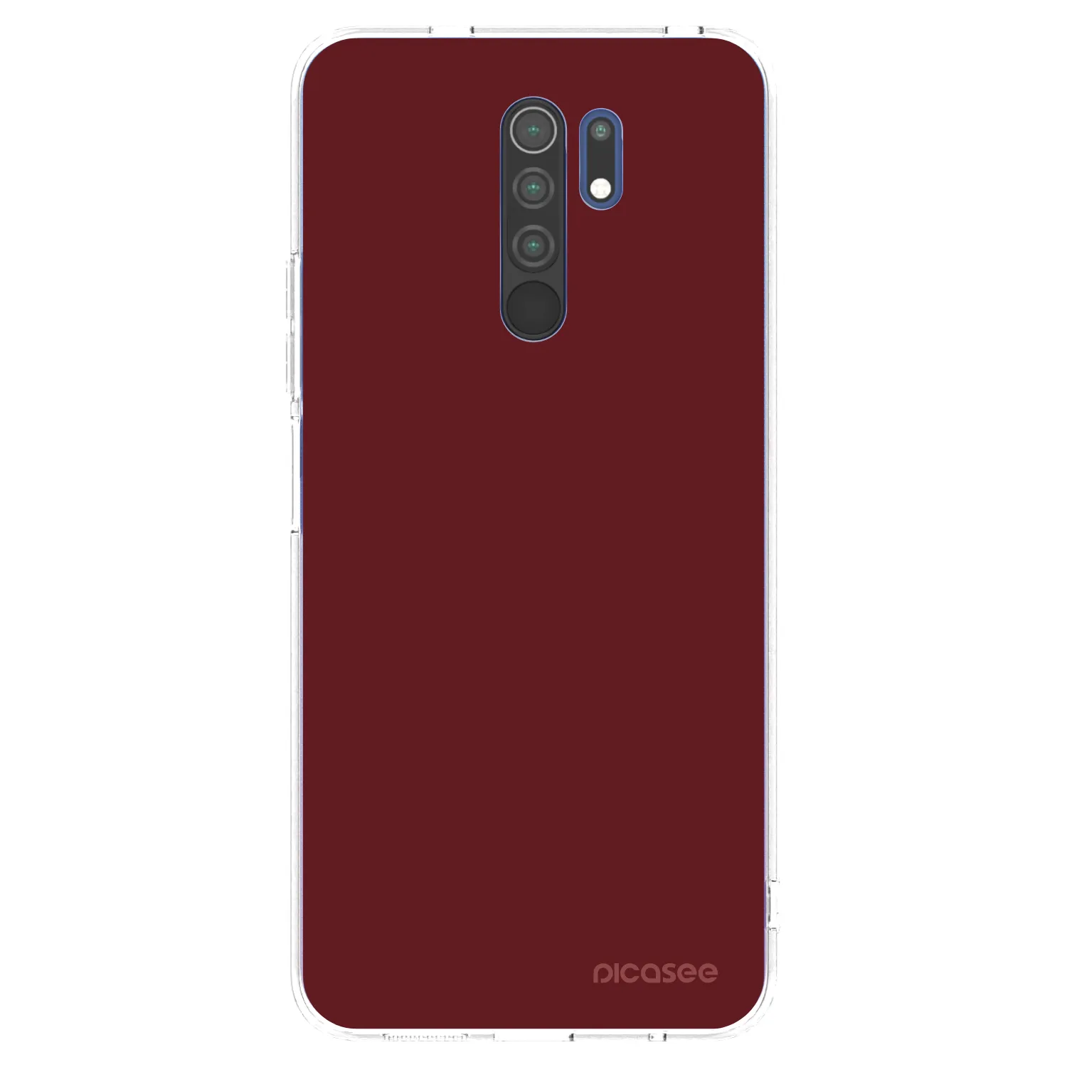 Picasee silikonový průhledný obal pro Xiaomi Redmi 9 - Red Bliss