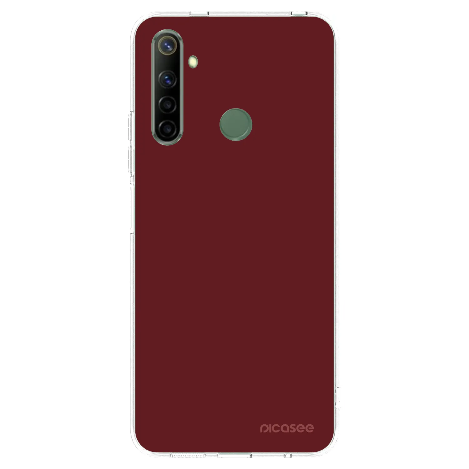Picasee silikonový průhledný obal pro Realme 6i - Red Bliss