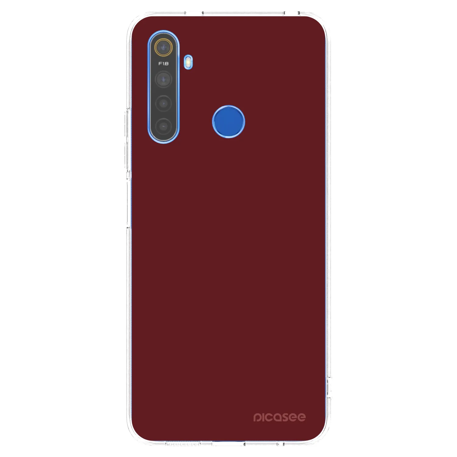 Picasee silikonový průhledný obal pro Realme 5 - Red Bliss