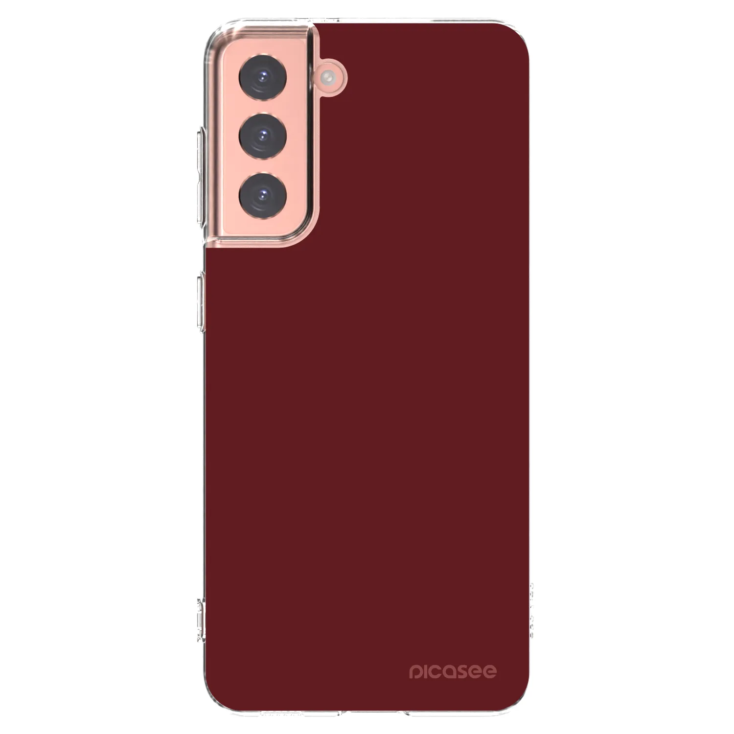 Picasee silikonový průhledný obal pro Samsung Galaxy S21 5G G991B - Red Bliss