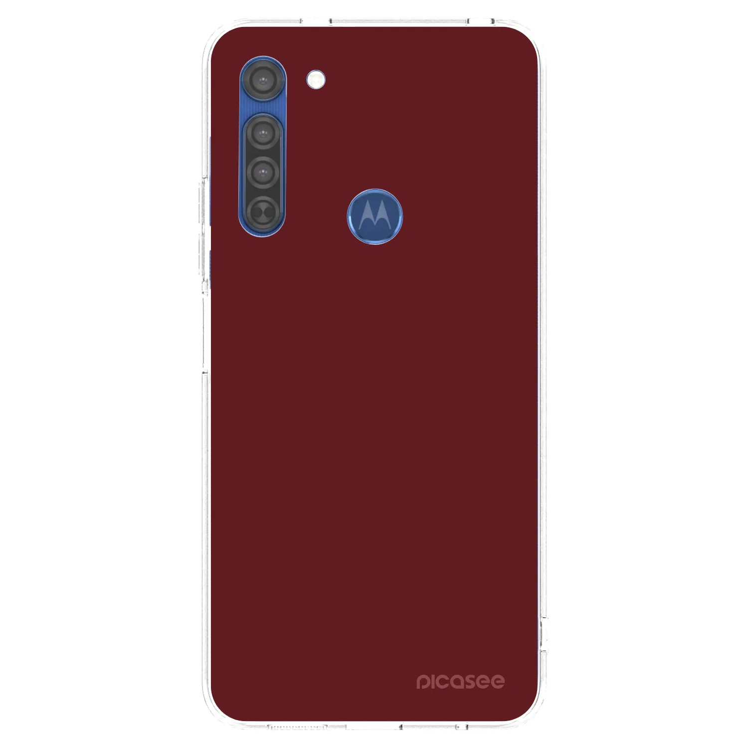 Picasee silikonový průhledný obal pro Motorola Moto G8 - Red Bliss
