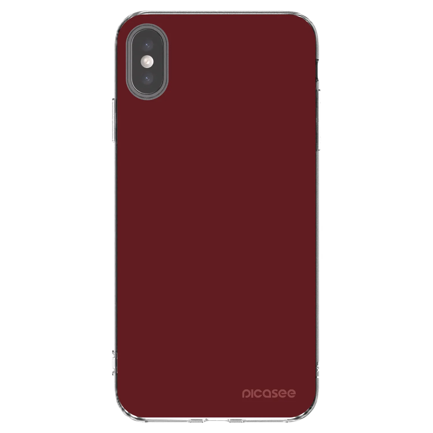 Picasee silikonový průhledný obal pro Apple iPhone XS Max - Red Bliss