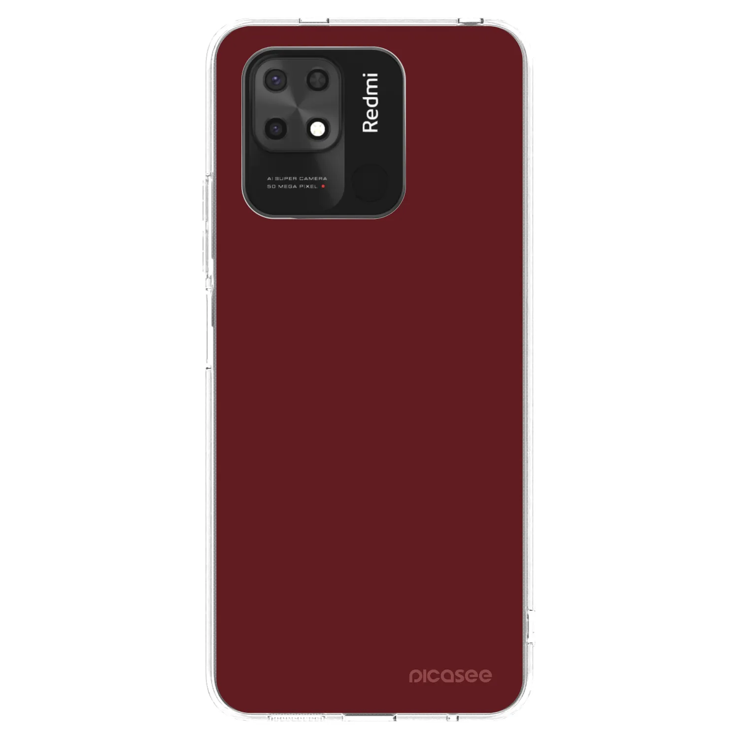 Picasee silikonový průhledný obal pro Xiaomi Redmi 10C - Red Bliss